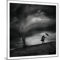 Man In The Wind-Radovan Skohel-Mounted Giclee Print
