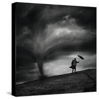 Man in the Wind-Radovan Skohel-Stretched Canvas
