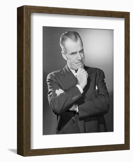 Man in Thoughtful Pose-Philip Gendreau-Framed Photographic Print