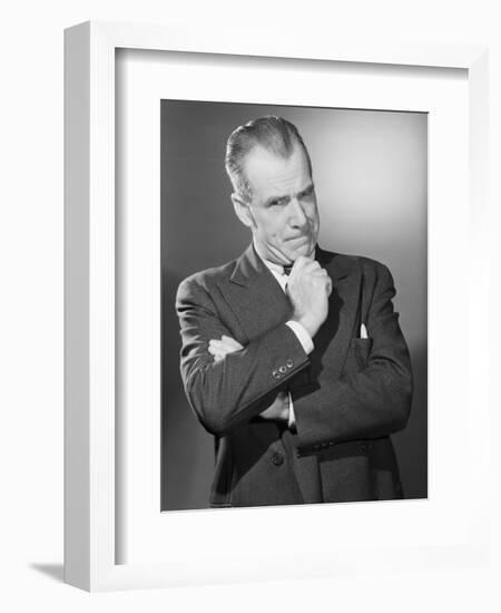 Man in Thoughtful Pose-Philip Gendreau-Framed Photographic Print