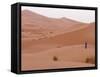 Man in Traditional Dress on Erg Chebbi Sand Dunes, Morocco-Merrill Images-Framed Stretched Canvas