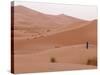 Man in Traditional Dress on Erg Chebbi Sand Dunes, Morocco-Merrill Images-Stretched Canvas