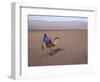 Man in Traditional Dress Riding Camel, Morocco-Merrill Images-Framed Photographic Print