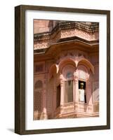 Man in Window of Fort Palace, Jodhpur at Fort Mehrangarh, Rajasthan, India-Bill Bachmann-Framed Photographic Print