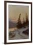 Man in winter landscape-Erik Theodor Werenskiold-Framed Giclee Print