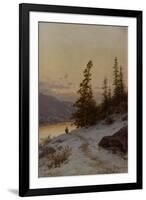 Man in winter landscape-Erik Theodor Werenskiold-Framed Giclee Print