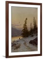 Man in winter landscape-Erik Theodor Werenskiold-Framed Giclee Print