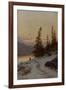 Man in winter landscape-Erik Theodor Werenskiold-Framed Giclee Print