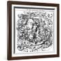 Man Is But a Worm, Cartoon from Punch Showing Evolution from Worm to Man, 1881-null-Framed Giclee Print