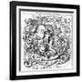 Man Is But a Worm, Cartoon from Punch Showing Evolution from Worm to Man, 1881-null-Framed Giclee Print