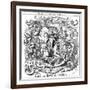 Man Is But a Worm, Cartoon from Punch Showing Evolution from Worm to Man, 1881-null-Framed Giclee Print