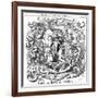 Man Is But a Worm, Cartoon from Punch Showing Evolution from Worm to Man, 1881-null-Framed Giclee Print