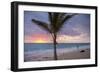 Man Jogging at Sunrise, Bavaro, Higuey, Punta Cana, Dominican Republic-Lisa S. Engelbrecht-Framed Photographic Print