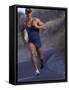 Man Jogging Down a Hill-null-Framed Stretched Canvas