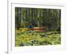 Man Kayaking, Cypress Gardens, Moncks Corner, South Carolina, USA-Corey Hilz-Framed Photographic Print