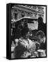 Man Kissing Woman's Hand at the Cafe de La Place de L'Opera-Loomis Dean-Framed Stretched Canvas