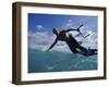 Man Kitesurfing on the Surface of Water-null-Framed Photographic Print