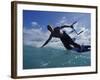 Man Kitesurfing on the Surface of Water-null-Framed Photographic Print