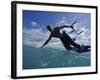 Man Kitesurfing on the Surface of Water-null-Framed Photographic Print