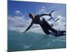 Man Kitesurfing on the Surface of Water-null-Mounted Photographic Print