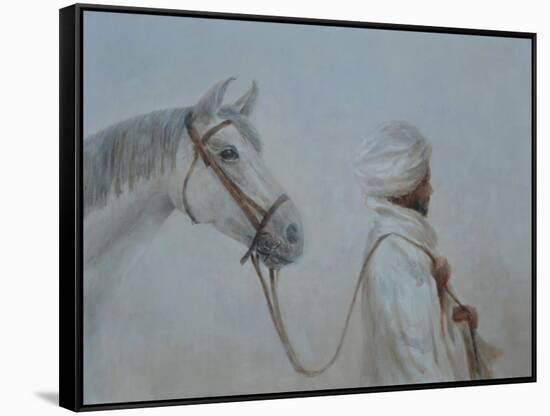 Man Leading Horse-Lincoln Seligman-Framed Stretched Canvas