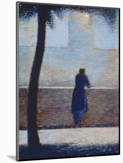 Man Leaning on a Parapet-Georges Seurat-Mounted Premium Giclee Print