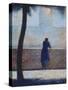 Man Leaning on a Parapet-Georges Seurat-Stretched Canvas