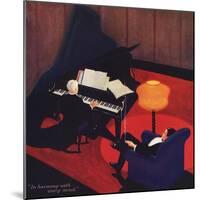 Man Listening to Piano, 1927-null-Mounted Giclee Print