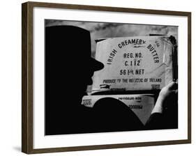 Man Loading Butter in Northern Ireland to Smuggle into Ireland-null-Framed Photographic Print