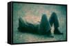 Man Lying on the Floor by Andre Burian-André Burian-Framed Stretched Canvas