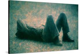 Man Lying on the Floor by Andre Burian-André Burian-Stretched Canvas