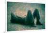 Man Lying on the Floor by Andre Burian-André Burian-Framed Photographic Print