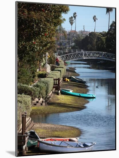 Man-Made Canal in Venice Canal Historic District, Venice, Los Angeles, California, Usa-Bruce Yuanyue Bi-Mounted Photographic Print