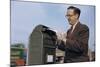 Man Mailing a Letter-William P. Gottlieb-Mounted Photographic Print