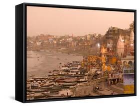 Man Mandir Ghat, Varanasi, Uttar Pradesh, India, Asia-Ben Pipe-Framed Stretched Canvas