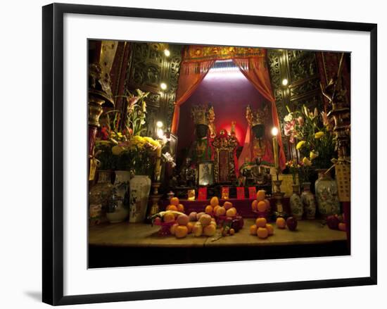 Man Mo Buddhist Temple, Hong Kong, China-Julie Eggers-Framed Photographic Print