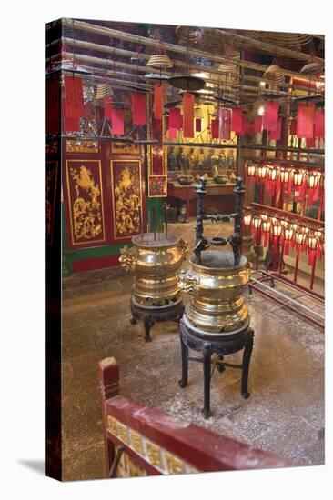 Man Mo Temple, Sheung Wan, Hong Kong Island, Hong Kong, China, Asia-Ian Trower-Stretched Canvas
