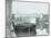 Man Mooring a Barge by a River Bank, Poplar, London, 1905-null-Mounted Photographic Print