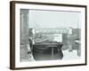 Man Mooring a Barge by a River Bank, Poplar, London, 1905-null-Framed Photographic Print