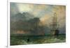 Man O'War and a Stormy Sunset (The Guardship), 1875-Henry Dawson-Framed Giclee Print