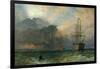 Man O'War and a Stormy Sunset (The Guardship), 1875-Henry Dawson-Framed Giclee Print