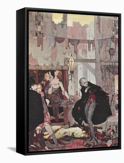 Man Of the Crowd-Harry Clarke-Framed Stretched Canvas