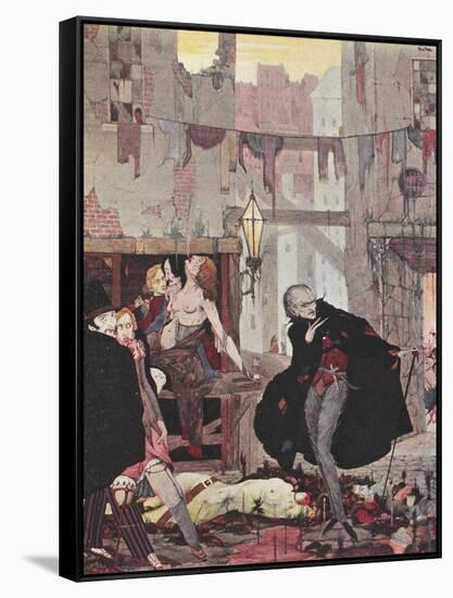 Man Of the Crowd-Harry Clarke-Framed Stretched Canvas