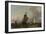 Man-Of-War Brielle on the River Maas Off Rotterdam-Ludolf Bakhuysen-Framed Art Print