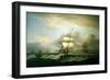 Man of War in Choppy Seas, 1809-Thomas Luny-Framed Giclee Print