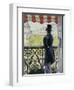 Man on a Balcony, Boulevard Haussmann, 1880-Gustave Caillebotte-Framed Premium Giclee Print