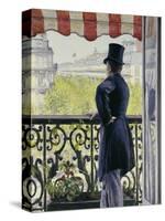 Man on a Balcony, Boulevard Haussmann, 1880-Gustave Caillebotte-Stretched Canvas