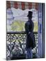 Man on a Balcony, Boulevard Haussmann, 1880-Gustave Caillebotte-Mounted Giclee Print