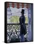 Man on a Balcony, Boulevard Haussmann, 1880-Gustave Caillebotte-Framed Stretched Canvas