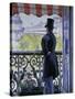 Man on a Balcony, Boulevard Haussmann, 1880-Gustave Caillebotte-Stretched Canvas